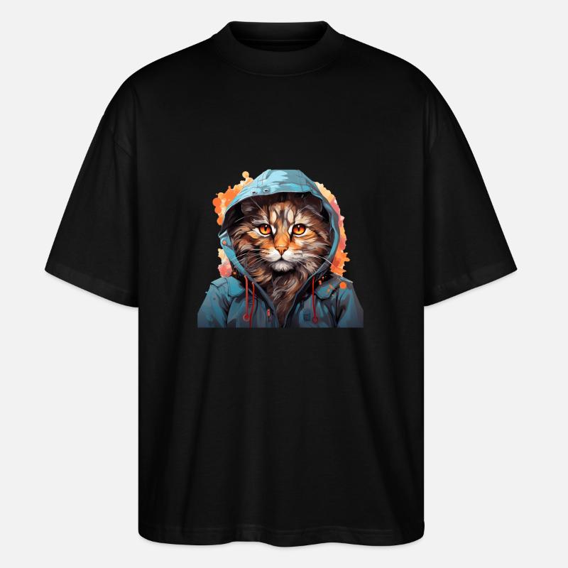 Chat - T-shirt bio Blaster 2.0 coupe oversize Stanley/Stella Unisexe - noir