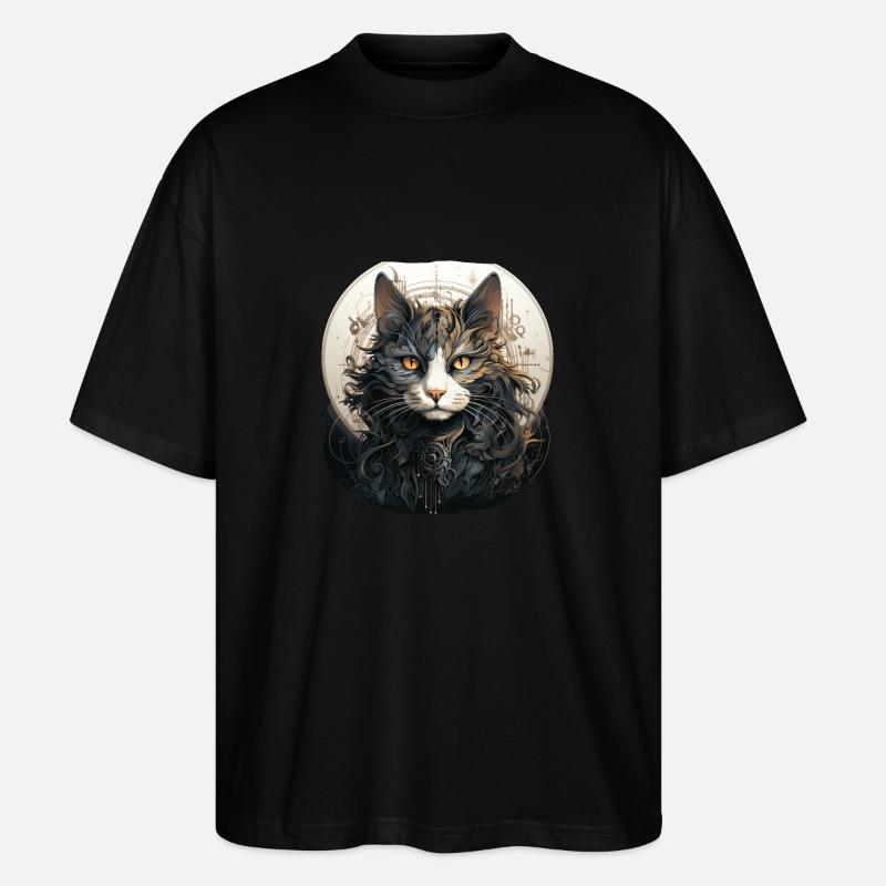 Cat - Stanley/Stella Oversized Unisex Organic T-shirt Blaster 2.0 - black