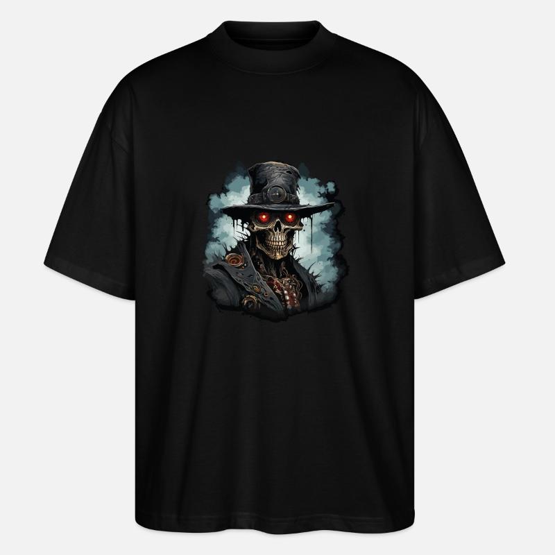Steampunk Zombie Cowboy - T-shirt bio Blaster 2.0 coupe oversize Stanley/Stella Unisexe - noir