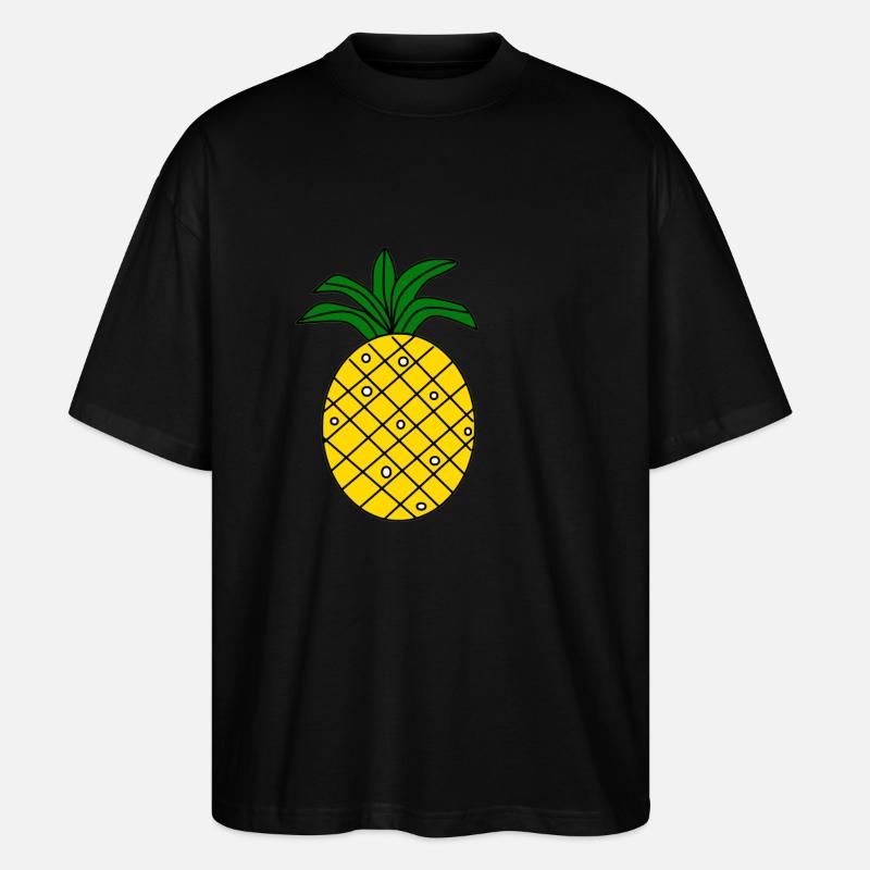 Ananas Sommer T-shirt - Stanley/Stella Oversized Unisex Bio T-Shirt Blaster 2.0 - Schwarz