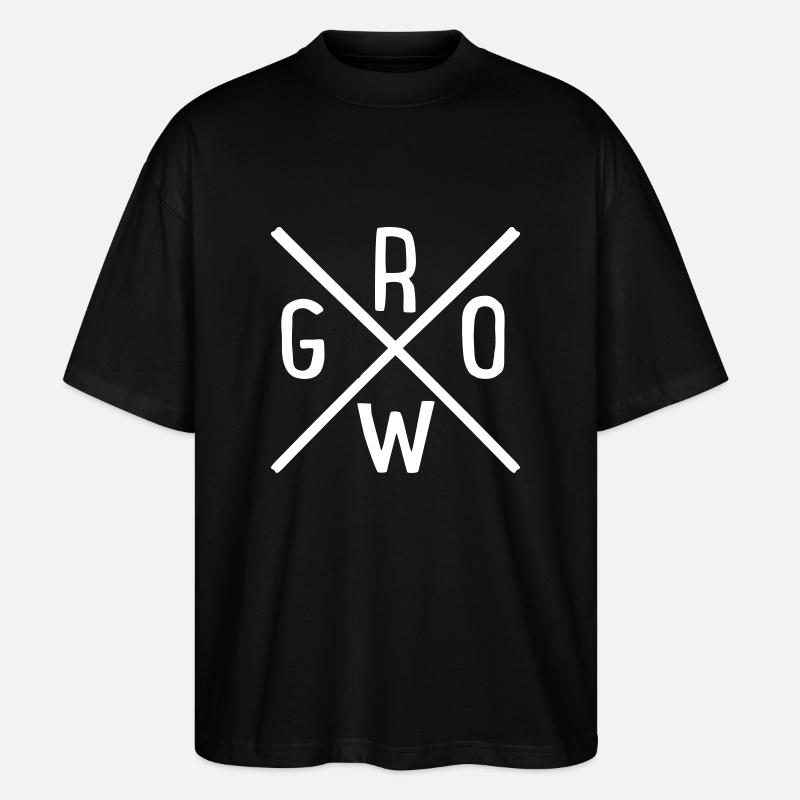 grow - Stanley/Stella Oversized Unisex Bio T-Shirt Blaster 2.0 - Schwarz