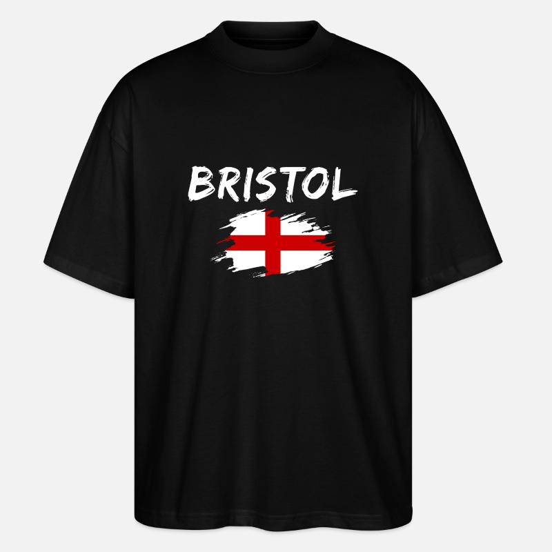 Bristol England - Stanley/Stella Oversized Unisex Bio T-Shirt Blaster 2.0 - Schwarz