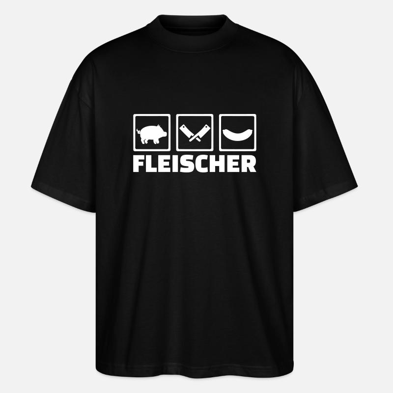 Fleischer - Stanley/Stella Oversized Unisex Bio T-Shirt Blaster 2.0 - Schwarz