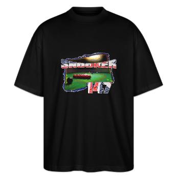 SNOOKER 147 - Stanley/Stella Oversized Unisex Organic T-shirt Blaster 2.0 - black - Front - Alina (178cm) & Michal (187cm)