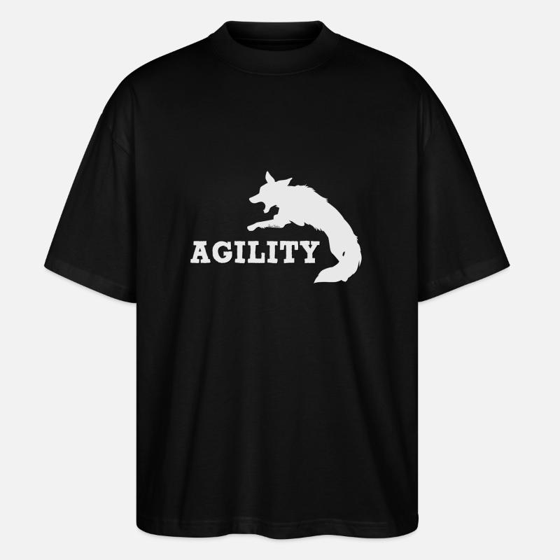 Agility Border Blanc - T-shirt bio Blaster 2.0 coupe oversize Stanley/Stella Unisexe - noir