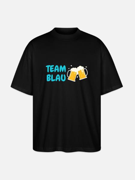 Team Blau - Stanley/Stella Oversized Unisex Bio T-Shirt Blaster 2.0 - Schwarz