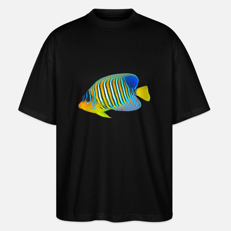 Fisch - Stanley/Stella Oversized Unisex Bio T-Shirt Blaster 2.0 - Schwarz