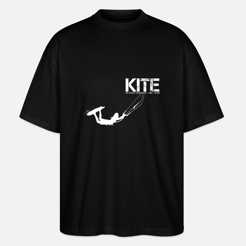KITE FRAU GESCHENK - Stanley/Stella Oversized Unisex Bio T-Shirt Blaster 2.0 - Schwarz