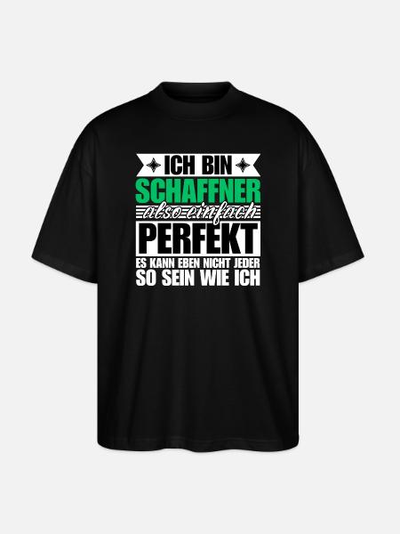 Perfekter Schaffner - Stanley/Stella Oversized Unisex Bio T-Shirt Blaster 2.0 - Schwarz