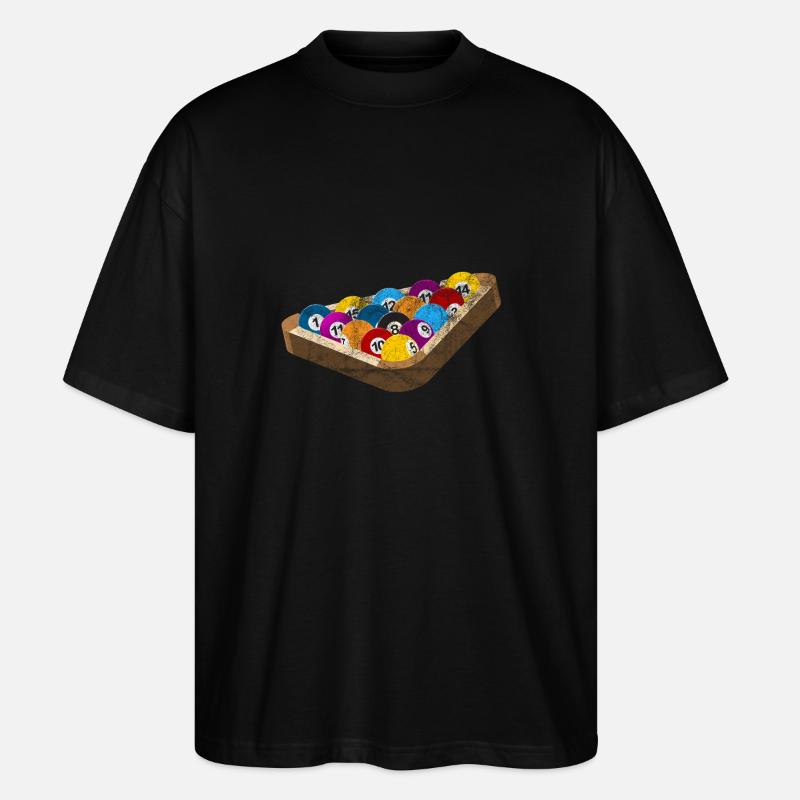 Billardkugeln Geschenk Billiardkugeln Billard - Stanley/Stella Oversized Unisex Bio T-Shirt Blaster 2.0 - Schwarz
