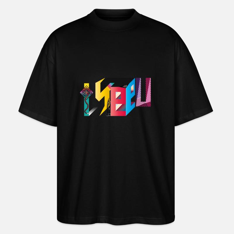 I U SEE - Stanley/Stella Oversized Unisex Bio T-Shirt Blaster 2.0 - Schwarz