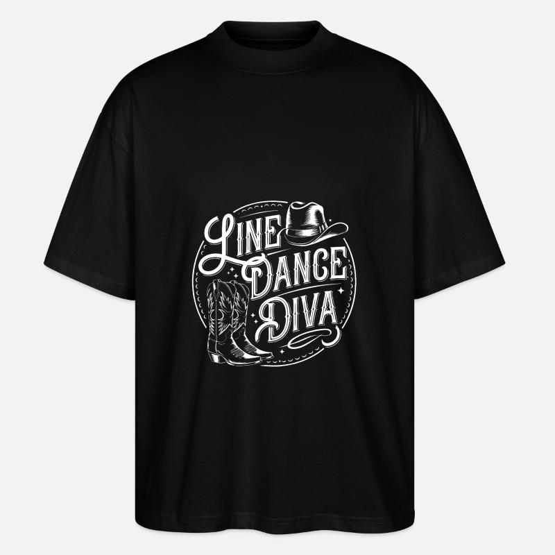 Line Dance Diva - Stanley/Stella Oversized Unisex Bio T-Shirt Blaster 2.0 - Schwarz