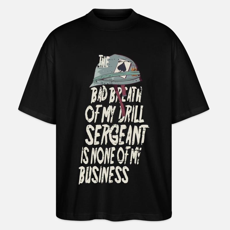 Drill Sergeant Mundgeruch - Stanley/Stella Oversized Unisex Bio T-Shirt Blaster 2.0 - Schwarz