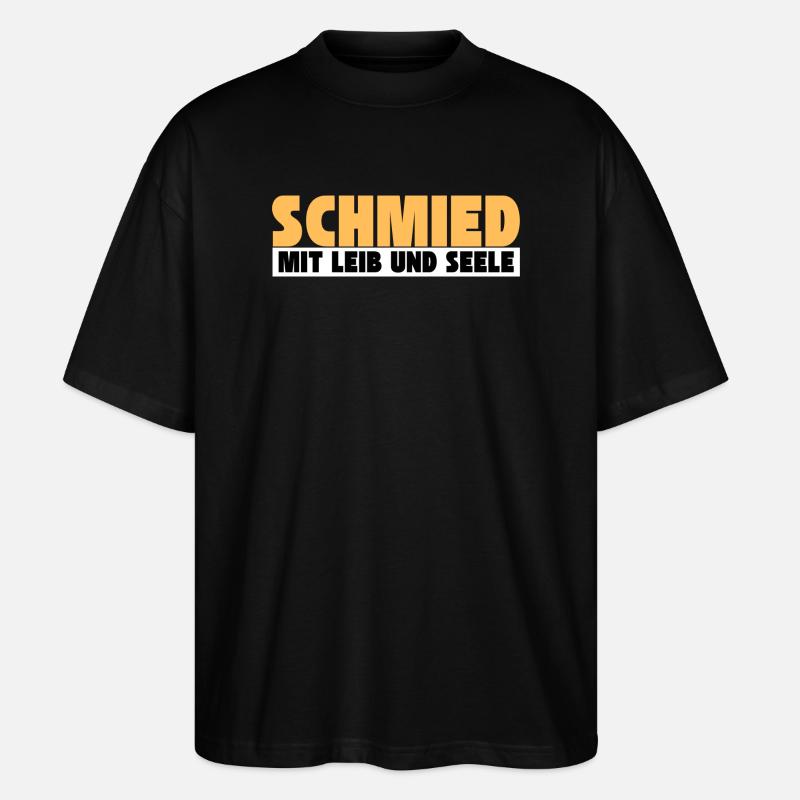 Schmied mit Leib und Seele - Stanley/Stella Oversized Unisex Bio T-Shirt Blaster 2.0 - Schwarz