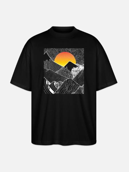 Mountain - Stanley/Stella Oversized Unisex Organic T-shirt Blaster 2.0 - black