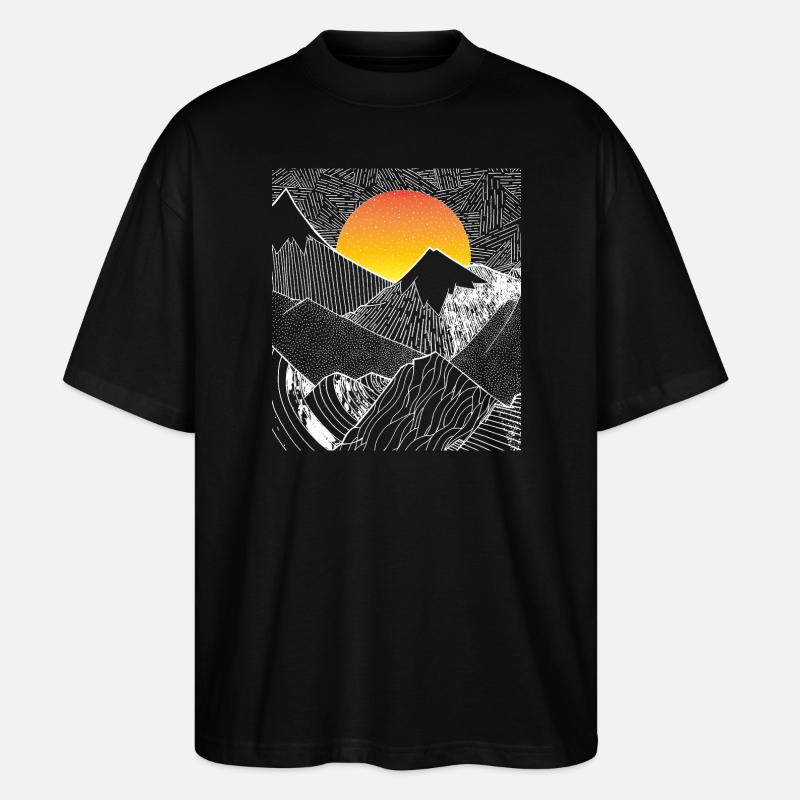 Berg - Stanley/Stella Oversized Unisex Bio T-Shirt Blaster 2.0 - Schwarz