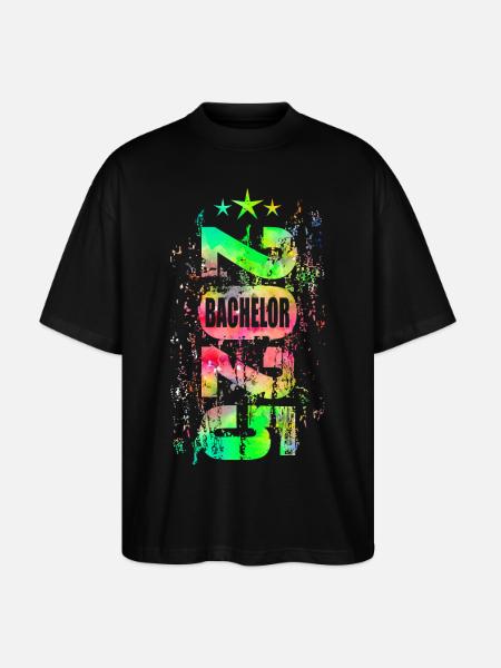 Bachelor 2025 bunt - Stanley/Stella Oversized Unisex Bio T-Shirt Blaster 2.0 - Schwarz