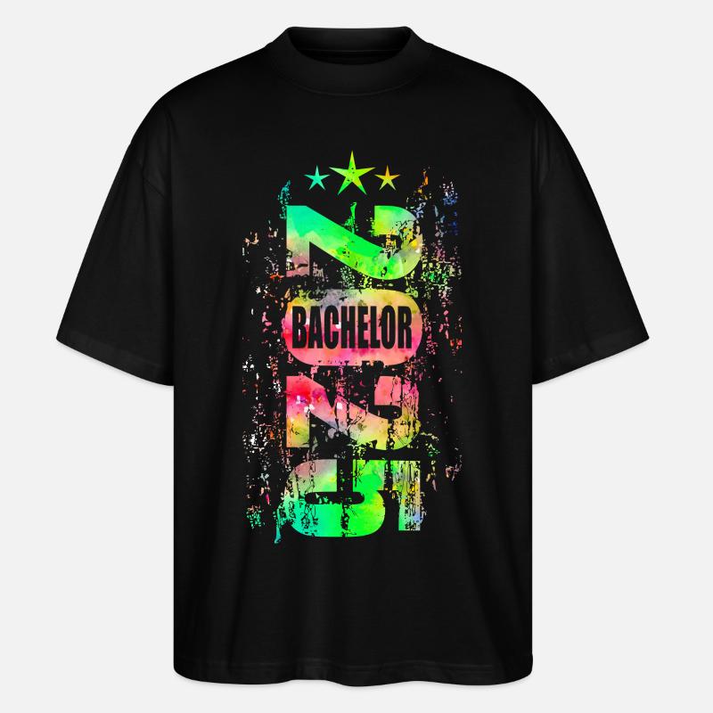 Bachelor 2025 bunt - Stanley/Stella Oversized Unisex Bio T-Shirt Blaster 2.0 - Schwarz