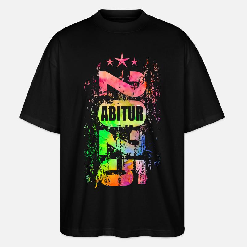 Abitur 2025 bunt - Stanley/Stella Oversized Unisex Bio T-Shirt Blaster 2.0 - Schwarz