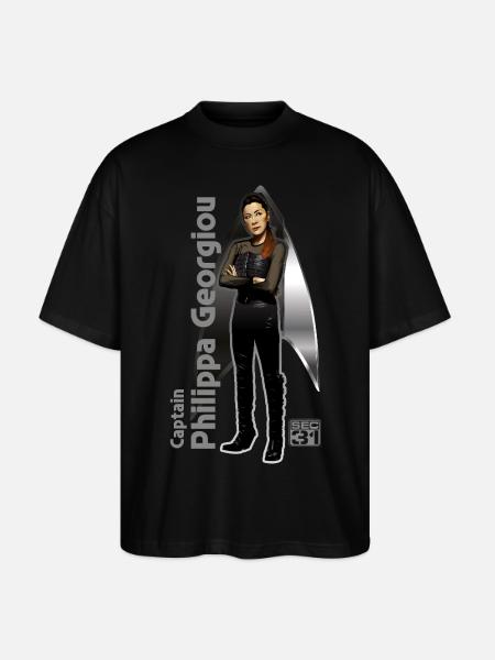 Star Trek Discovery Captain Philippa Georgiou - Stanley/Stella Oversized Unisex Organic T-shirt Blaster 2.0 - black