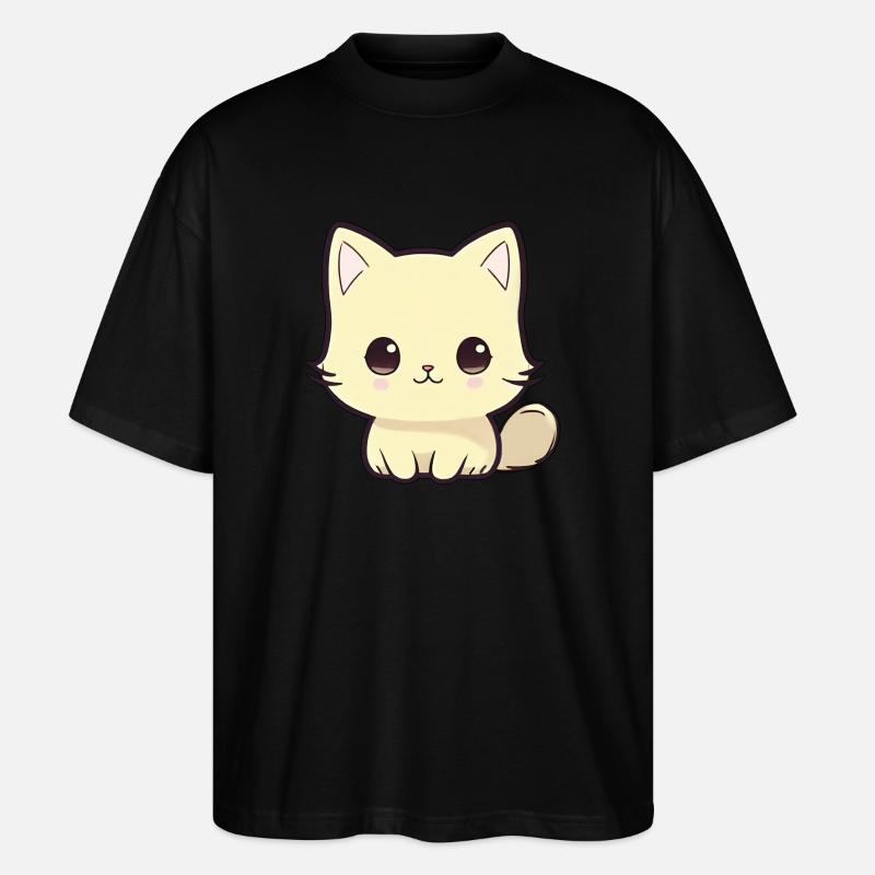 chat chibi - T-shirt bio Blaster 2.0 coupe oversize Stanley/Stella Unisexe - noir