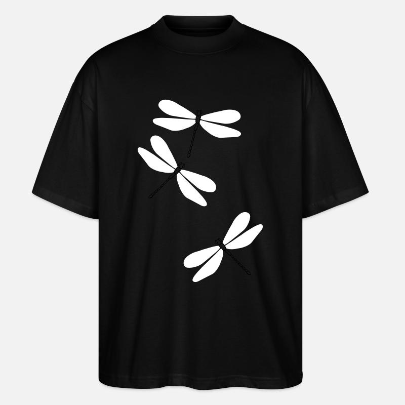 Libellules beu5 - T-shirt bio Blaster 2.0 coupe oversize Stanley/Stella Unisexe - noir