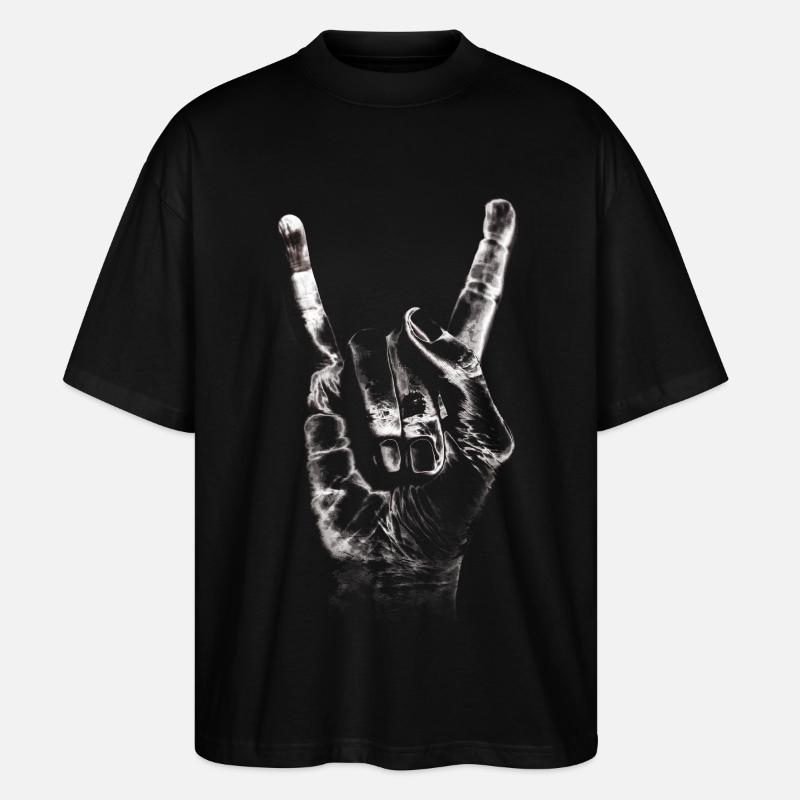 Rock and Roll - Stanley/Stella Oversized Unisex Bio T-Shirt Blaster 2.0 - Schwarz