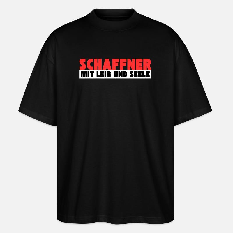 Schaffner mit Leib und Seele - Stanley/Stella Oversized Unisex Bio T-Shirt Blaster 2.0 - Schwarz