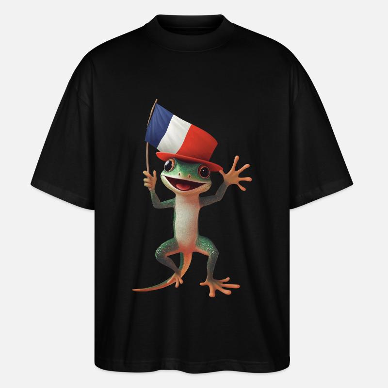 Gecko - Stanley/Stella Oversized Unisex Bio T-Shirt Blaster 2.0 - Schwarz