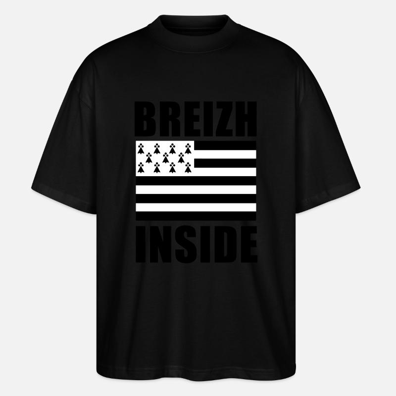Breizh inside drapeau - T-shirt bio Blaster 2.0 coupe oversize Stanley/Stella Unisexe - noir