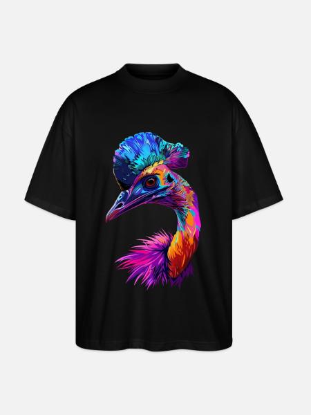 Kasuar - Stanley/Stella Oversized Unisex Bio T-Shirt Blaster 2.0 - Schwarz