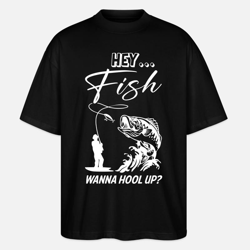Hey Fish veut pêcher - T-shirt bio Blaster 2.0 coupe oversize Stanley/Stella Unisexe - noir