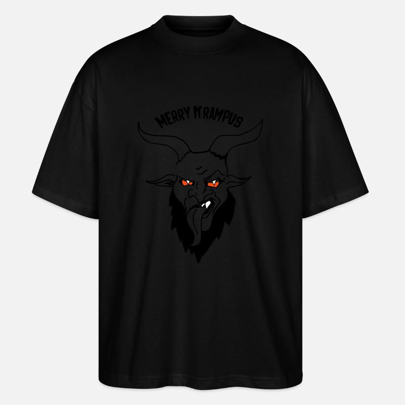 Merry Krampus - Stanley/Stella Oversized Unisex Bio T-Shirt Blaster 2.0 - Schwarz