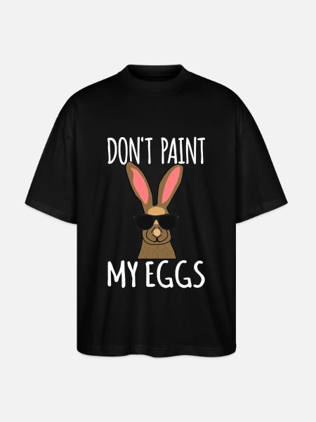Lapin de Pâques - T-shirt bio Blaster 2.0 coupe oversize Stanley/Stella Unisexe - noir