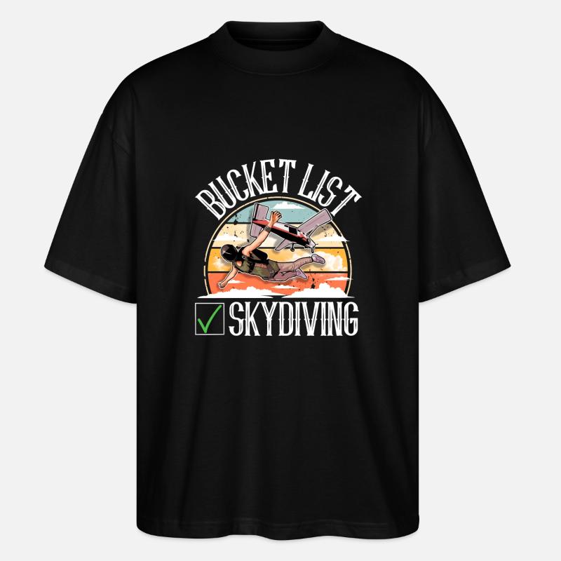 Skydiving Parachuting Parachute - Stanley/Stella Oversized Unisex Organic T-shirt Blaster 2.0 - black