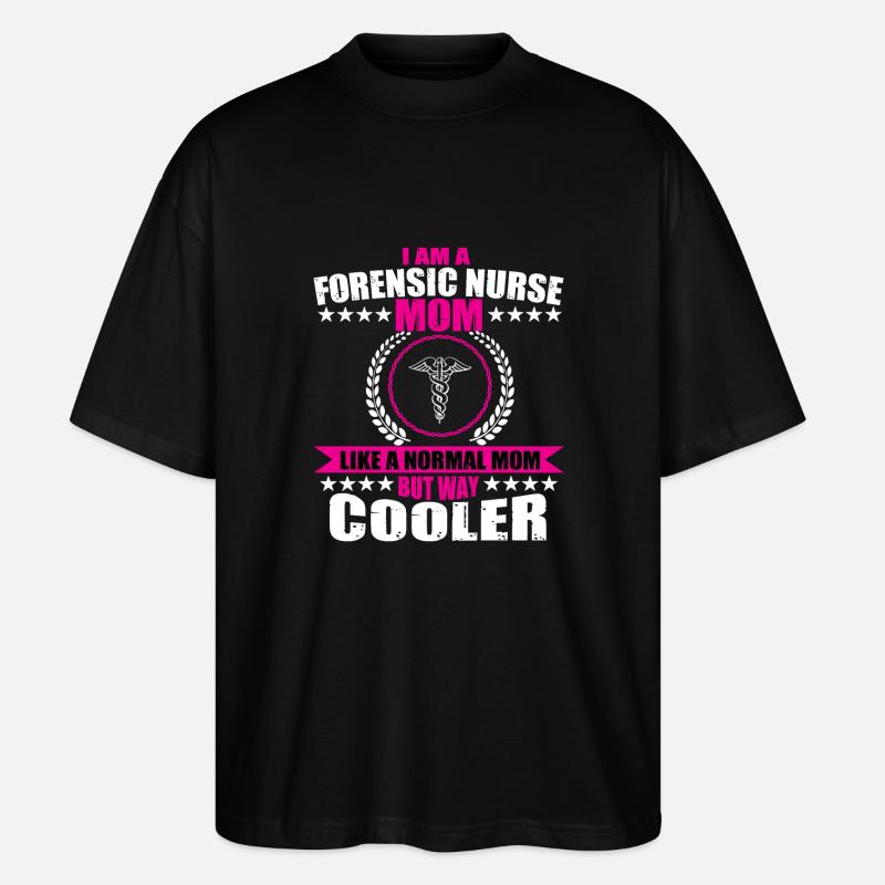 Forensische Pflege Mama - Stanley/Stella Oversized Unisex Bio T-Shirt Blaster 2.0 - Schwarz