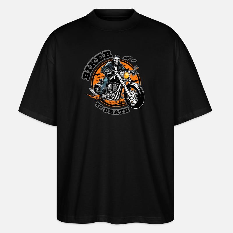 BIKER ZU TODE - Stanley/Stella Oversized Unisex Bio T-Shirt Blaster 2.0 - Schwarz