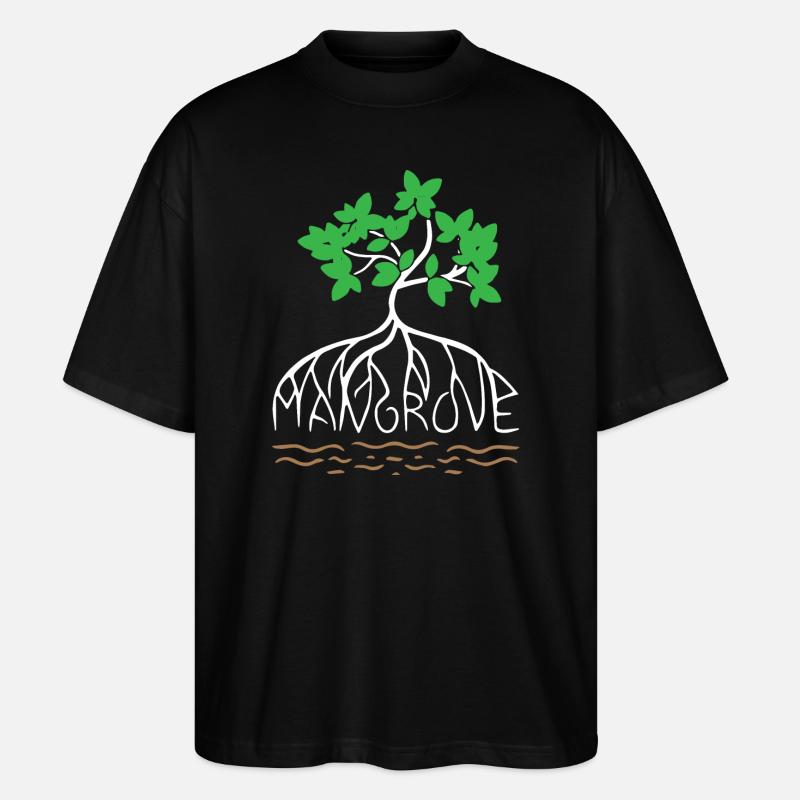 Mangrove Save World - Stanley/Stella Oversized Unisex Bio T-Shirt Blaster 2.0 - Schwarz