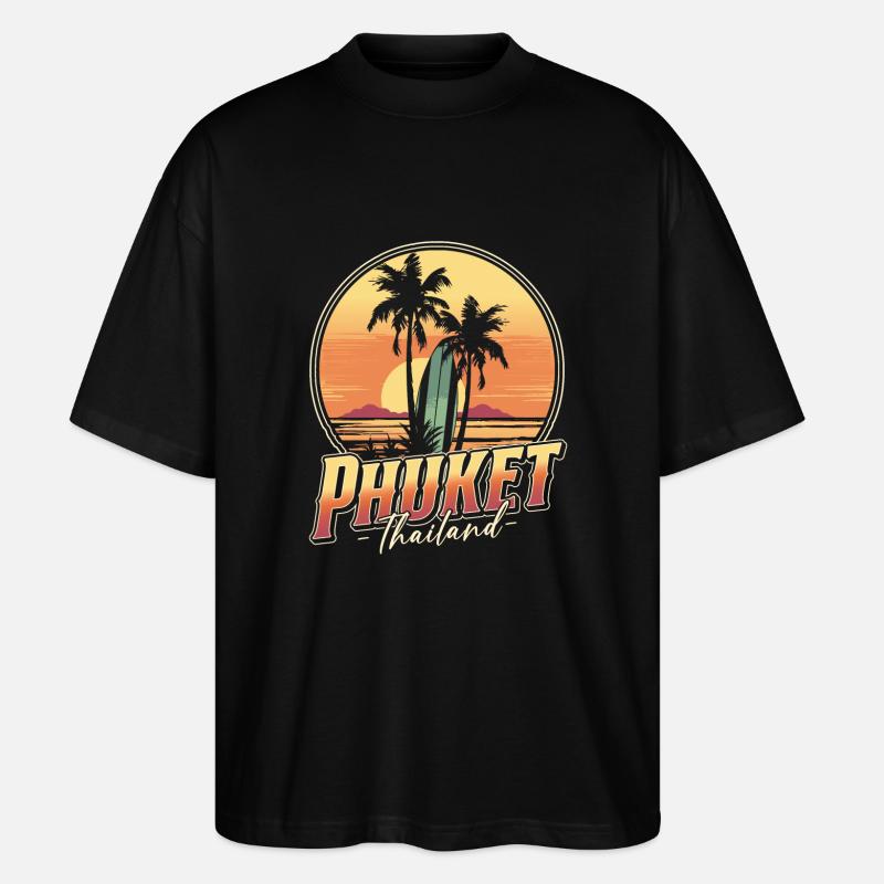 Phuket, Thaïlande - T-shirt bio Blaster 2.0 coupe oversize Stanley/Stella Unisexe - noir