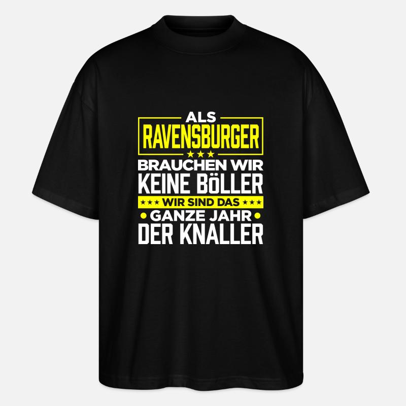 RAVENSBURGER - Böller - Stanley/Stella Oversized Unisex Bio T-Shirt Blaster 2.0 - Schwarz