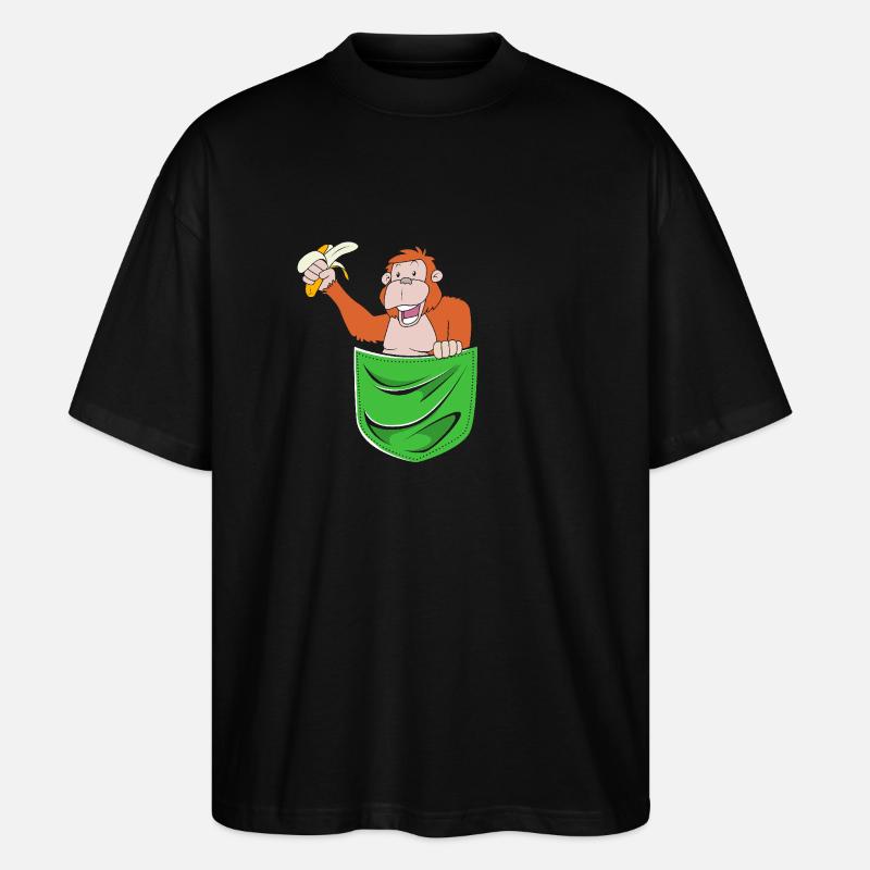 Orang-outan - T-shirt bio Blaster 2.0 coupe oversize Stanley/Stella Unisexe - noir