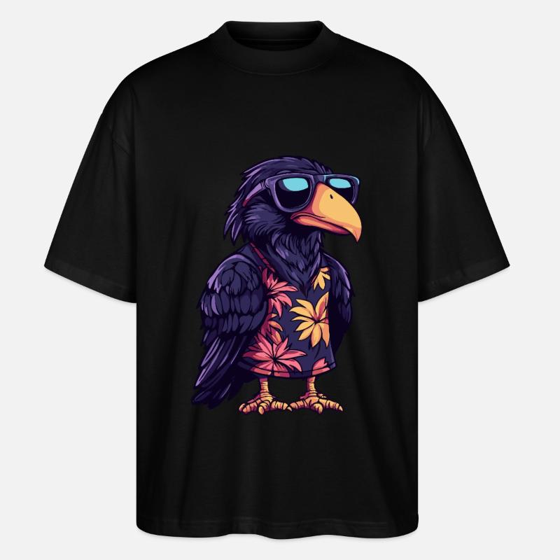 Harpyie Vogel Sommer - Stanley/Stella Oversized Unisex Bio T-Shirt Blaster 2.0 - Schwarz