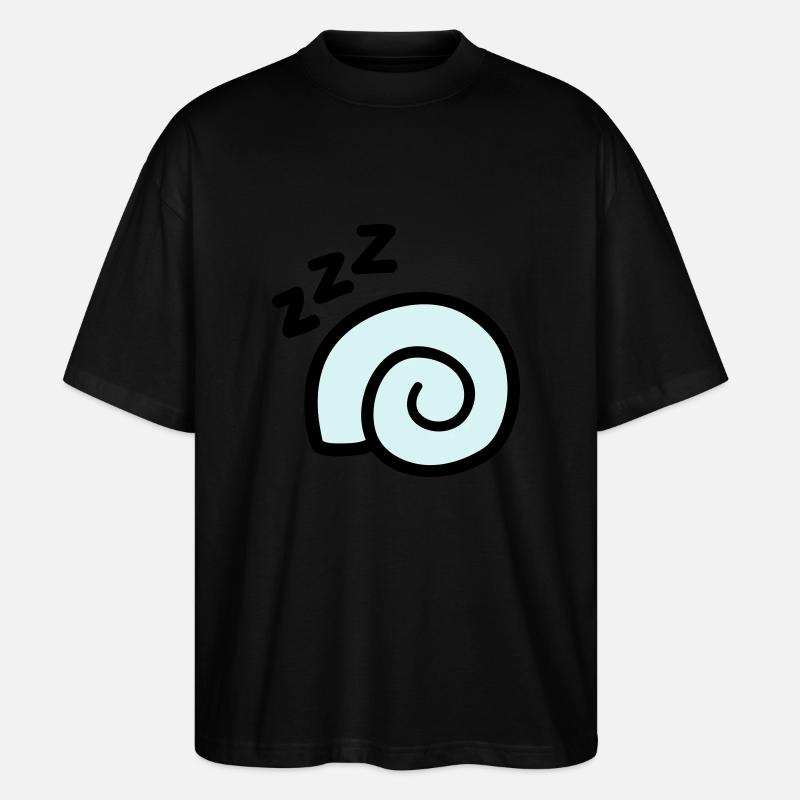 Sleeping snail - Stanley/Stella Oversized Unisex Organic T-shirt Blaster 2.0 - black