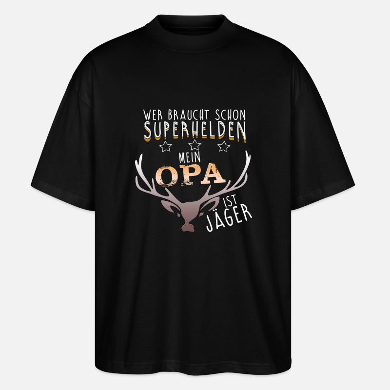 OPA Jäger - Stanley/Stella Oversized Unisex Bio T-Shirt Blaster 2.0 - Schwarz