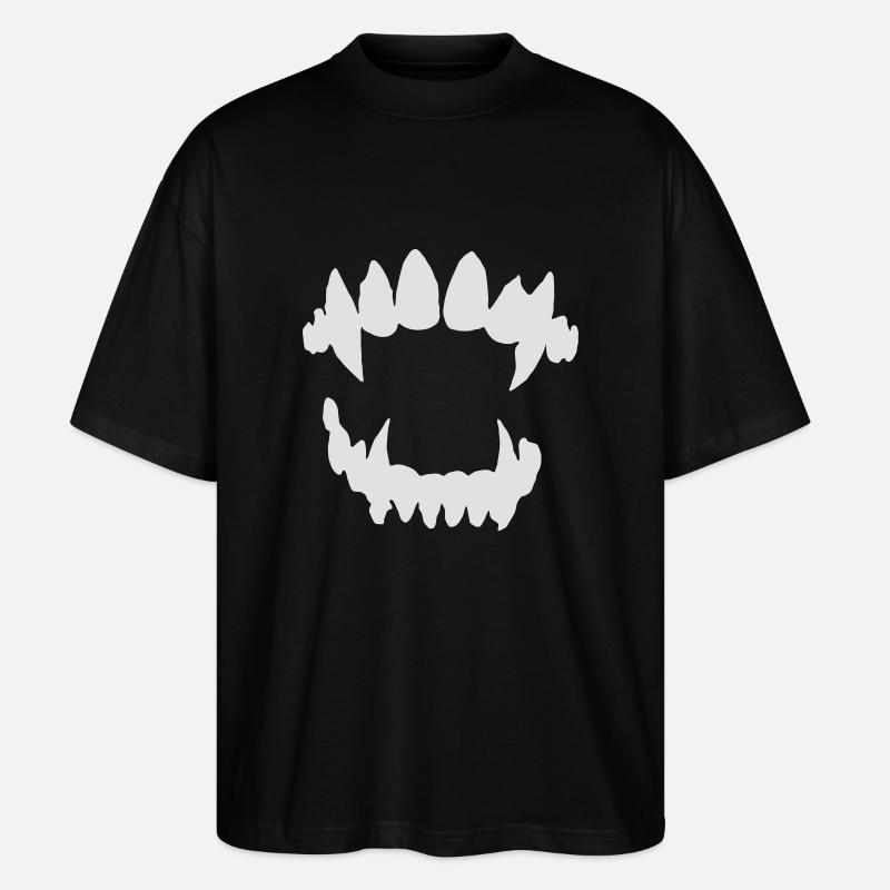 Halloween Vampire - Vampire teeth - Stanley/Stella Oversized Unisex Organic T-shirt Blaster 2.0 - black