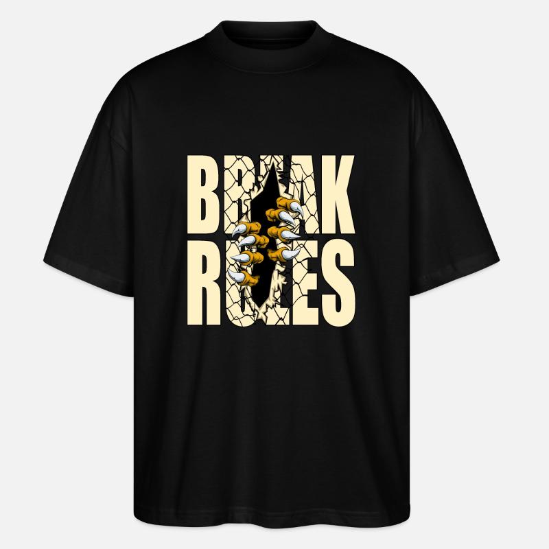 BREAK RULES - Stanley/Stella Oversized Unisex Bio T-Shirt Blaster 2.0 - Schwarz