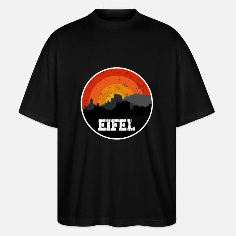 Eifel Original Skyline - Stanley/Stella Oversized Unisex Organic T-shirt Blaster 2.0 - black