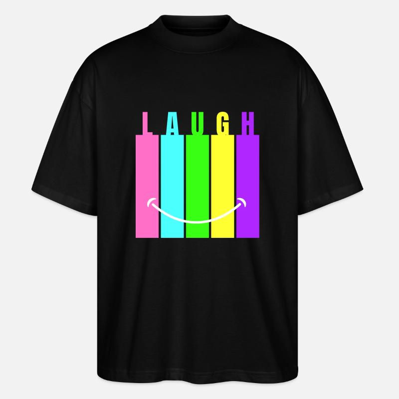 Neon Laugh - Stanley/Stella Oversized Unisex Bio T-Shirt Blaster 2.0 - Schwarz