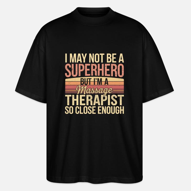 Conception amusante de massothérapie - T-shirt bio Blaster 2.0 coupe oversize Stanley/Stella Unisexe - noir