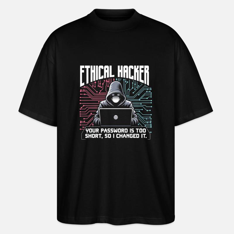 Hacker éthique - T-shirt bio Blaster 2.0 coupe oversize Stanley/Stella Unisexe - noir